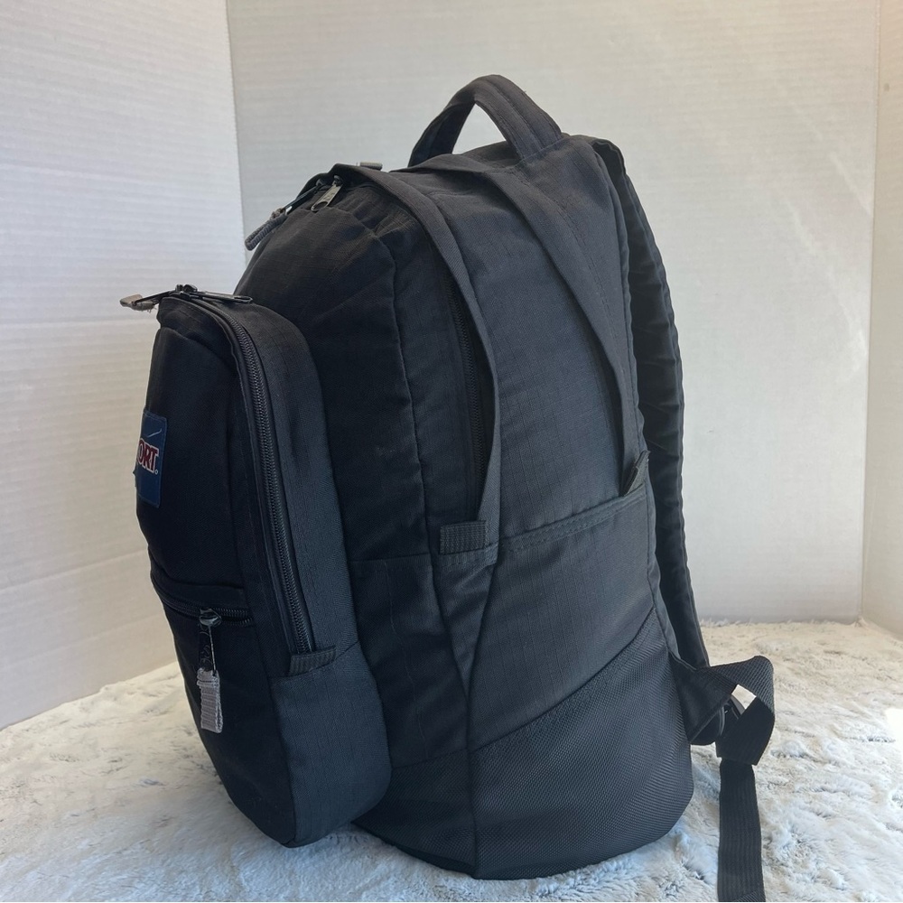 JanSport Backpack Bag Book Beach Oversize 4 Compartment Black - Picture 3 of 14